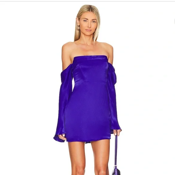 Camila Coelho | Dresses | Charlie Mini Dress In Cobalt Blue | Poshmark